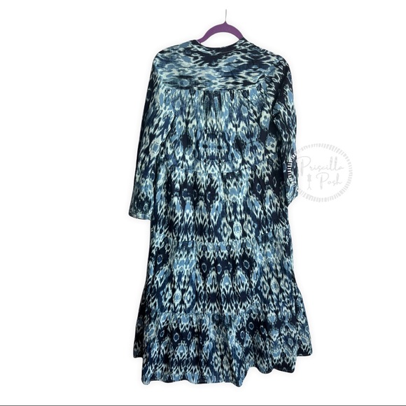 NWT Tyla Blue Rio Long Dress RO'S GARDEN Tuckernuck Blue Maxi Long Sleeve - Picture 8 of 10